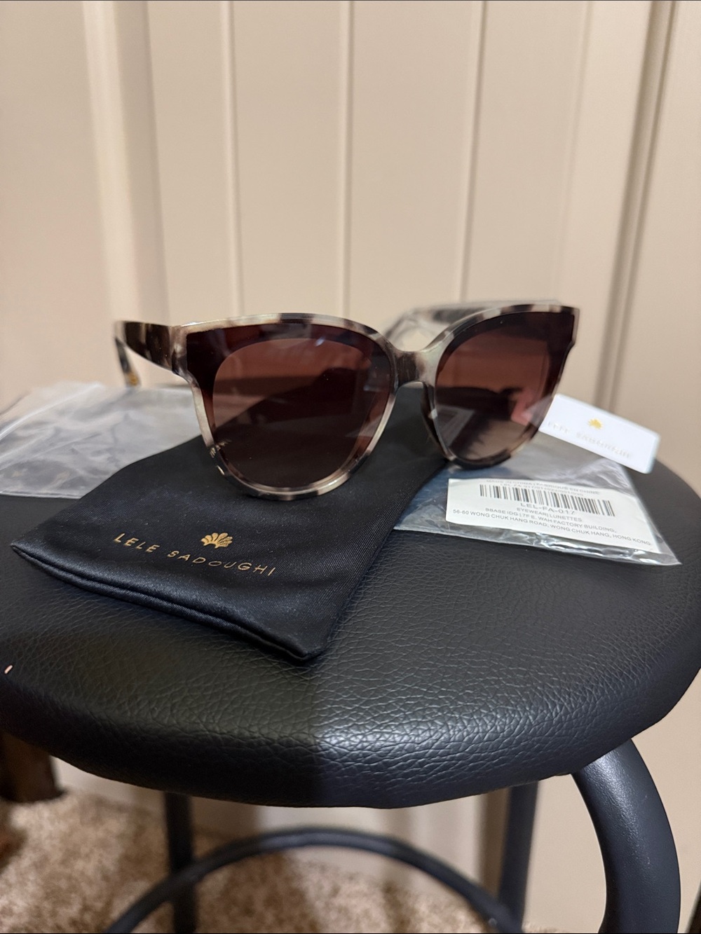 Lele Sadoughi Tortoiseshell Cat Eye Sunglasses - Brown Lenses